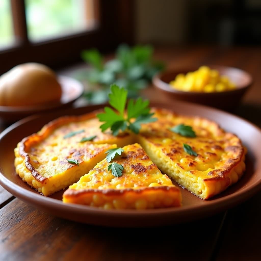 Tortilla de Choclo Peruana Vegana: Receta Tradicional Sin Huevo en 25 Minutos