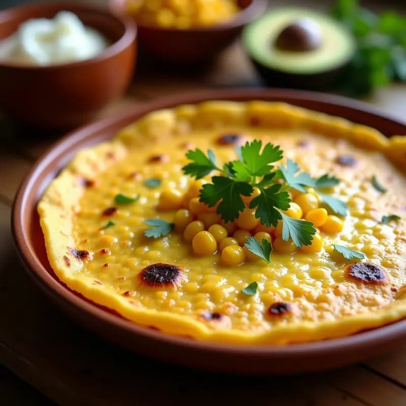 Tortilla de Choclo y Queso Fresco con Ají Amarillo: Receta Chilena en Sartén Antiadherente