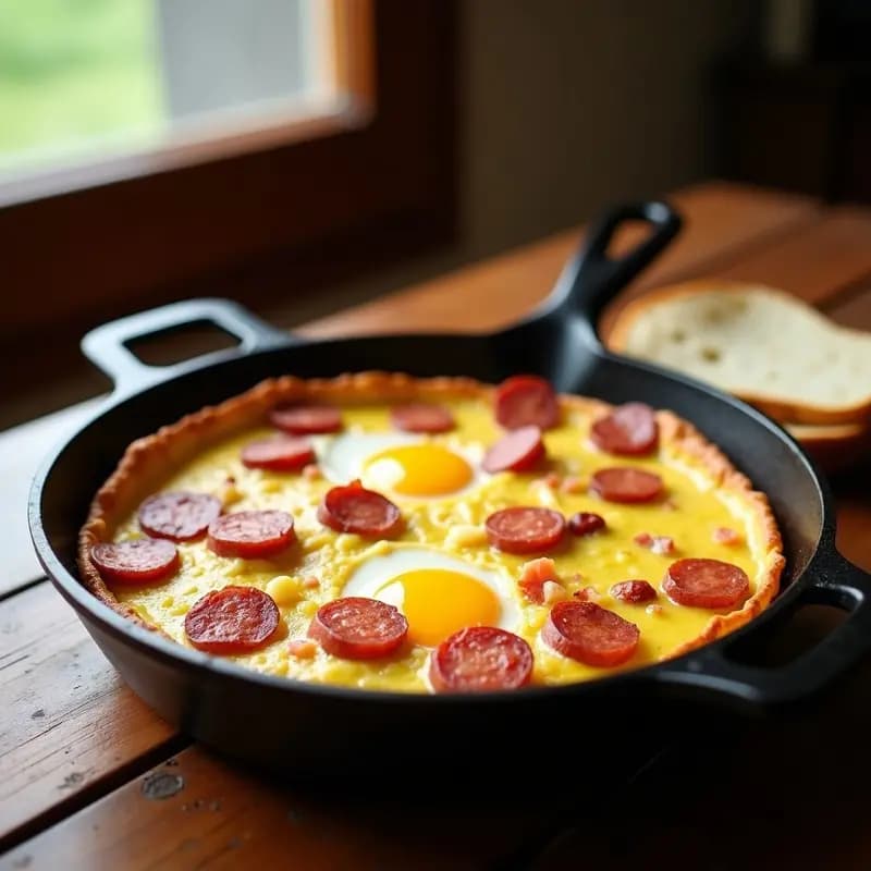 Tortilla de Chorizo y Patata: Receta Contundente para Décimas de Segunda