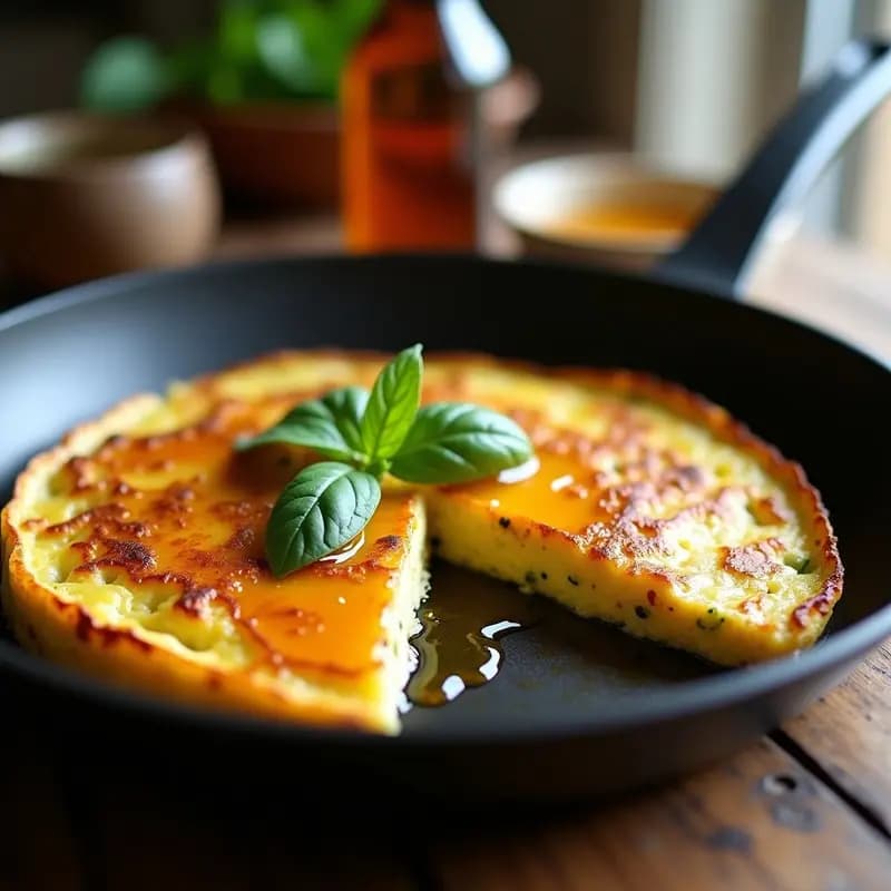 Tortilla de Chotos con Miel de Caña: Receta Canaria Dulce-Salada en Sartén