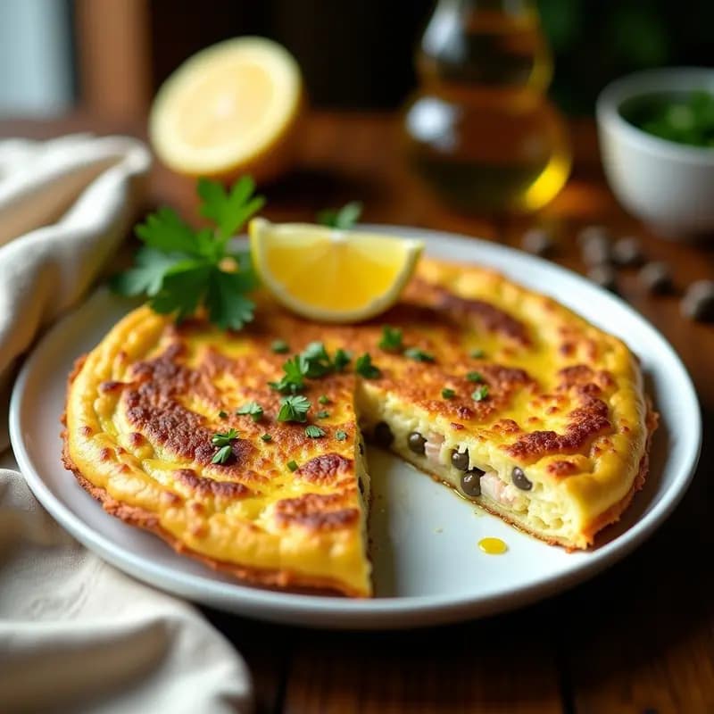 Tortilla de Colación con Atún y Alcaparras: Receta Murciana Rápida y Sin Lactosa