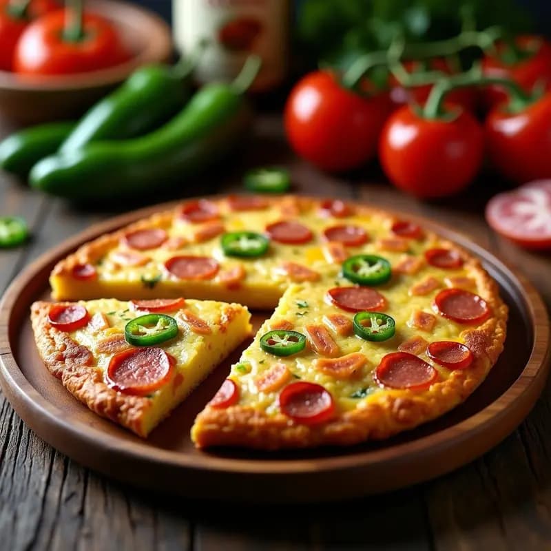 Tortilla de Colación con Chorizo y Pimientos del Padrón: Receta de Aperitivo para Compartir