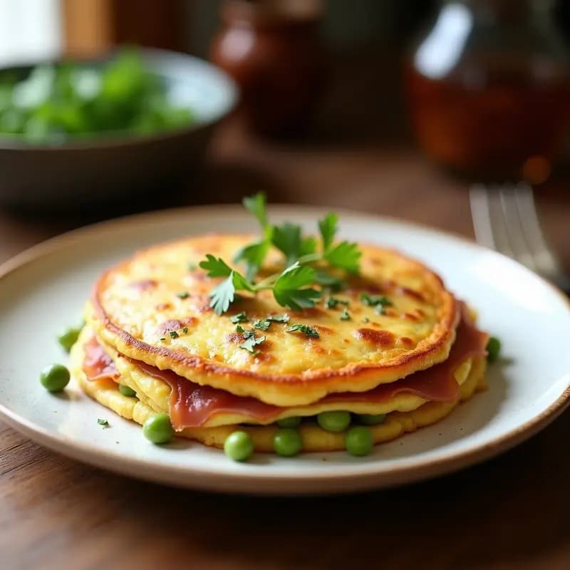 Tortilla de Colación con Jamón y Guisantes: Receta de Cuaresma con Toque Moderno