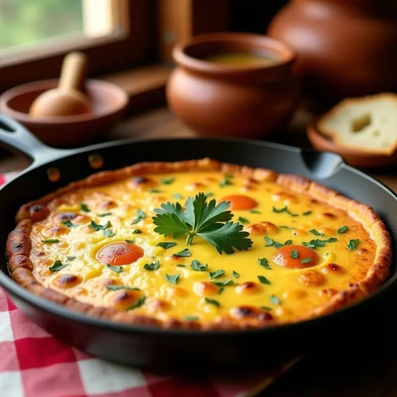 Tortilla de Colación con Pan Duro y Caldo: Receta de Aprovecho Extremeña