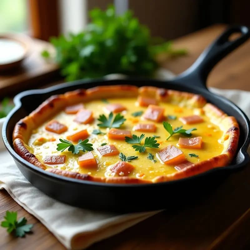 Tortilla de Colación: Receta Andaluza con Patata, Harina y Bacalao en Sartén