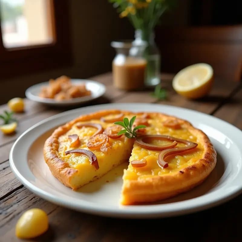 Tortilla de Colación con Patata y Cebolla Caramelizada: Receta de Tapa España de toda la Vida
