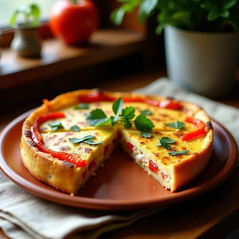 Tortilla de Colaciones con Atún y Pimientos Asados: Receta de Aprovecho Sin Desperdicio