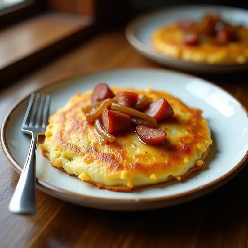 Tortilla de Coliflor y Chorizo con Cebolla Caramelizada: Receta Low Carb en Sartén