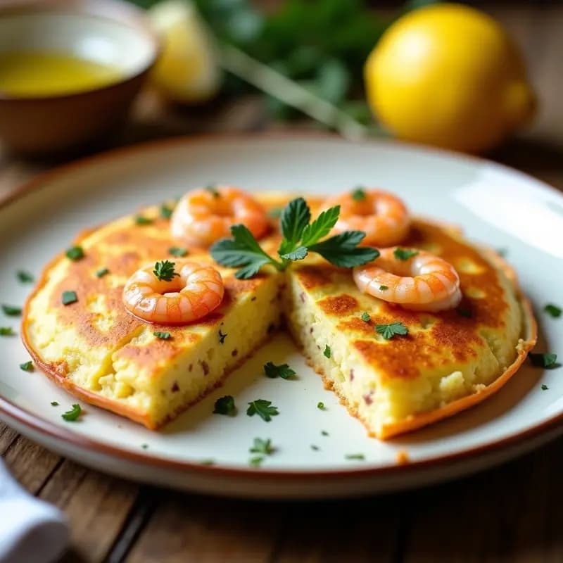 Tortilla de Coliflor y Gambas: Receta Keto Sin Patatas con Toque Costero