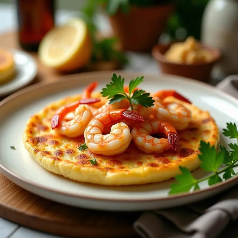 Tortilla de Coliflor y Gambas Rojas: Receta sin Patata con Toque Marino