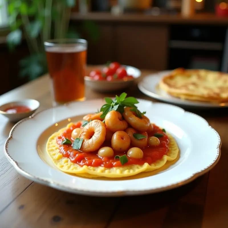 Tortilla de Coliflor y Gambas: Desayuno o Cena Sin Gluten y Rico en Proteínas