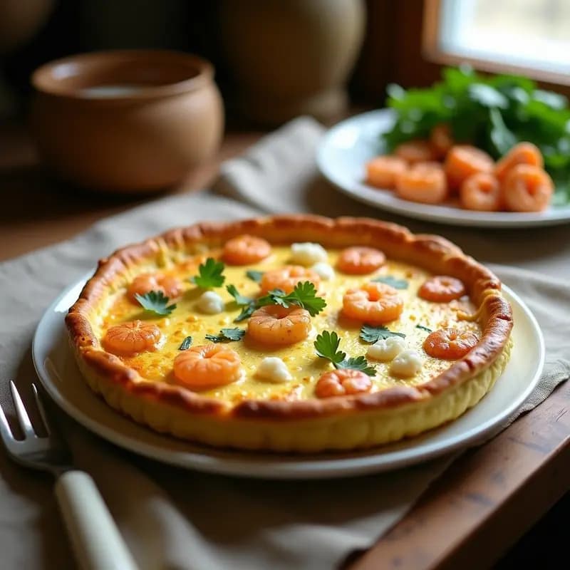 Tortilla de Coliflor y Gambas: Receta Innovadora Sin Patata y Rica en Omega-3