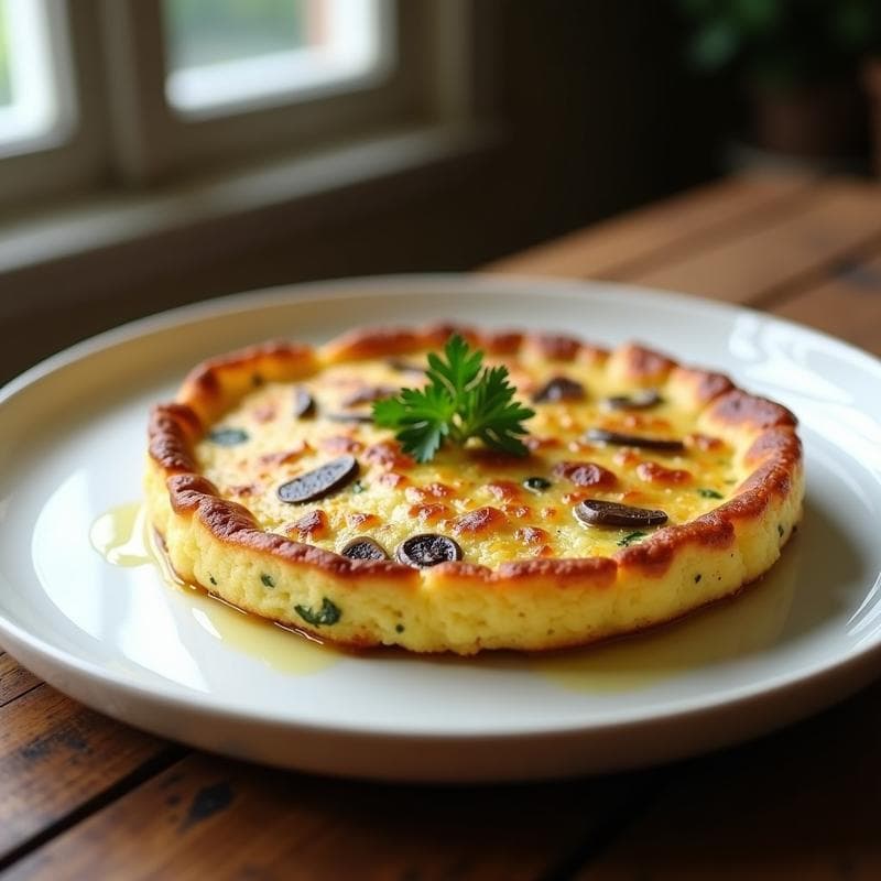 Tortilla de Coliflor y Hongos Shiitake: Receta en Airfryer Sin Voltear y Alta en Umami