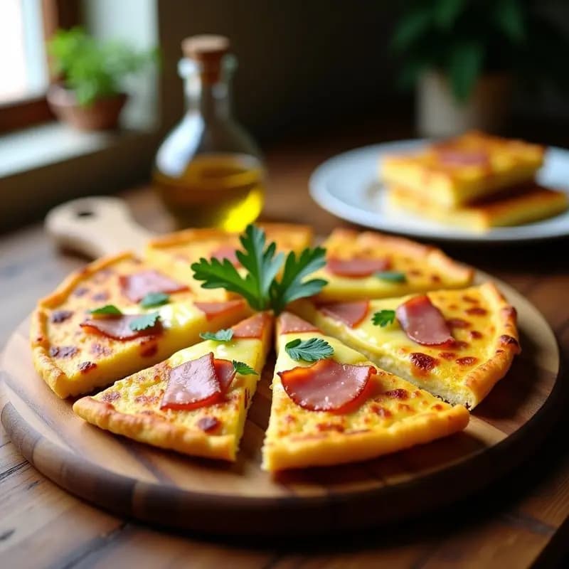 Tortilla de Coliflor y Jamón Serum: Tapa Low-Carb y Alta en Sabor