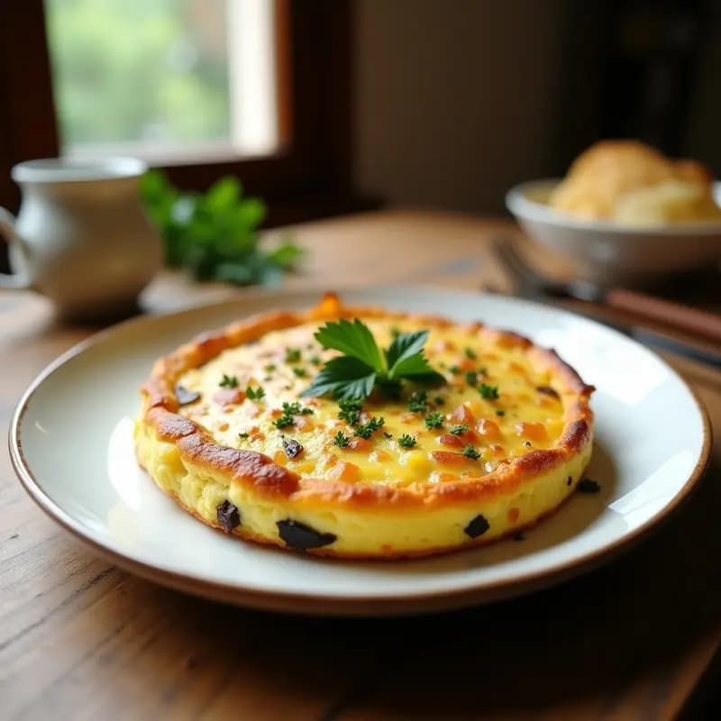 Tortilla de Coliflor y Patatas con Ajo Negro: Receta de Aprovechamiento Sin Harina