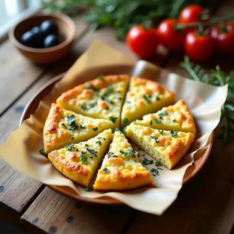Tortilla de Coliflor y Queso de Cabra con Hierbas Provenzales: Desayuno Keto y Sin Gluten