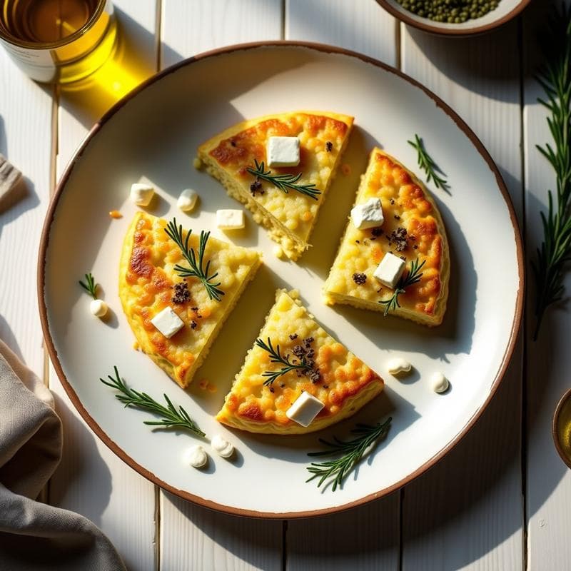 Tortilla de Coliflor y Queso Feta con Hierbas Provenzales: Receta en Airfryer Sin Harina