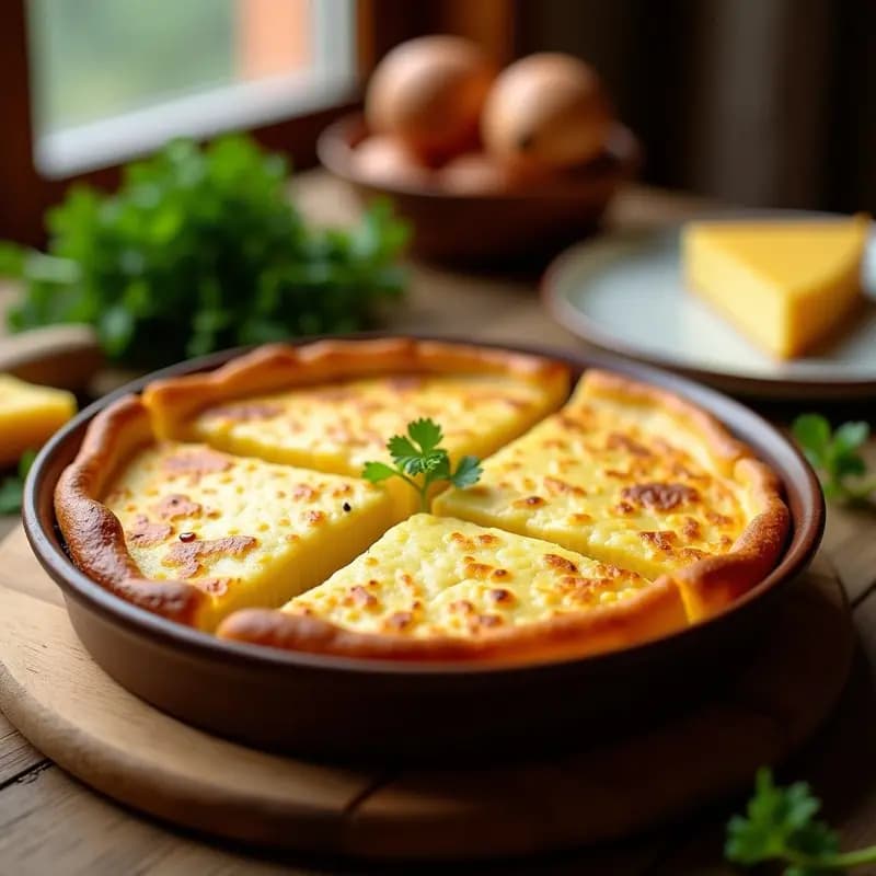 Tortilla de Coliflor y Queso Idiazábal: Receta Vegana Sin Huevos al Horno