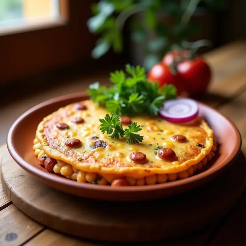 Tortilla de Garbanzos y Chorizo: Receta Express en 15 Minutos con Toque Andaluz