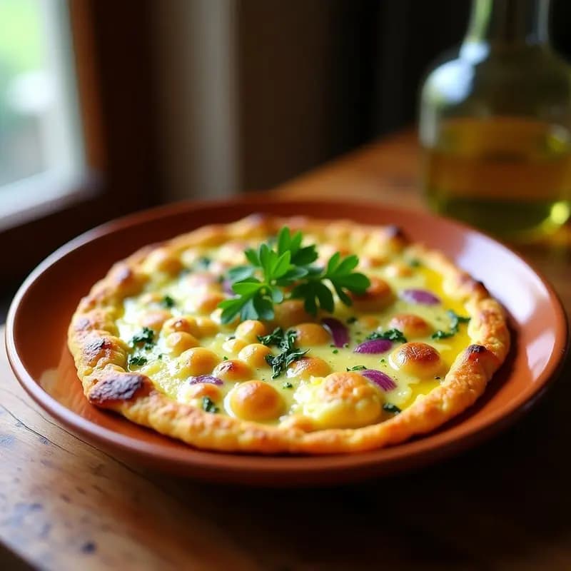 Tortilla de Garbanzos: Receta Híbrida Española con Toque Crujiente en 20 Minutos