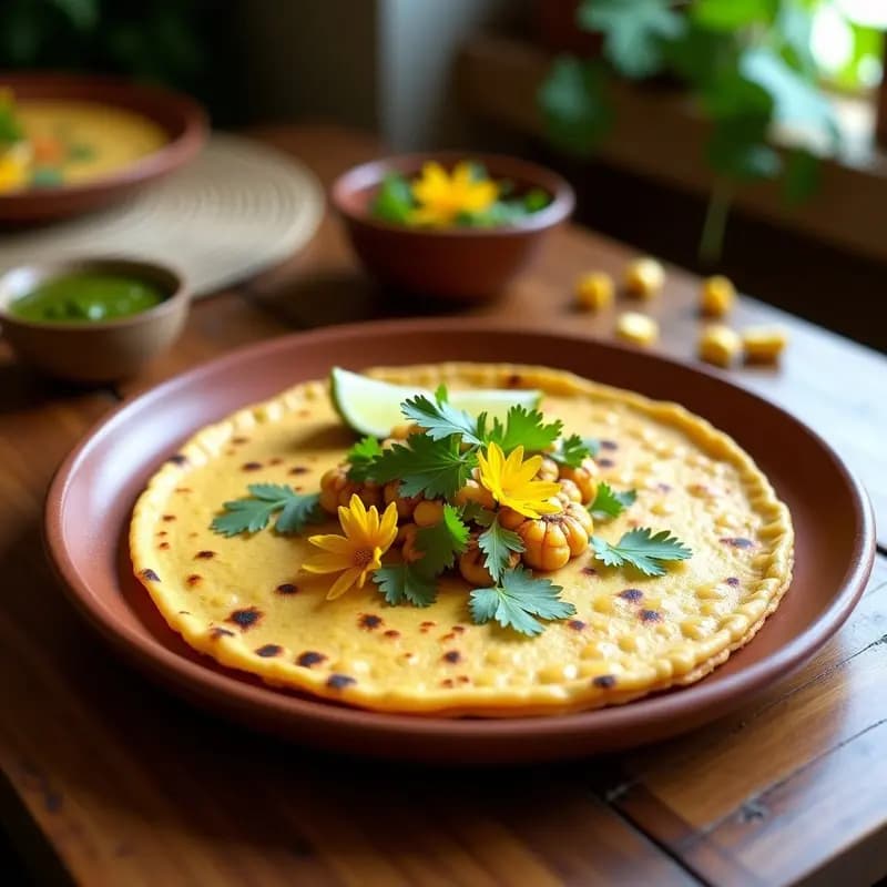 Tortilla de Elote y Flor de Calabaza: Receta Mexicana Vegana con Toque Rustico