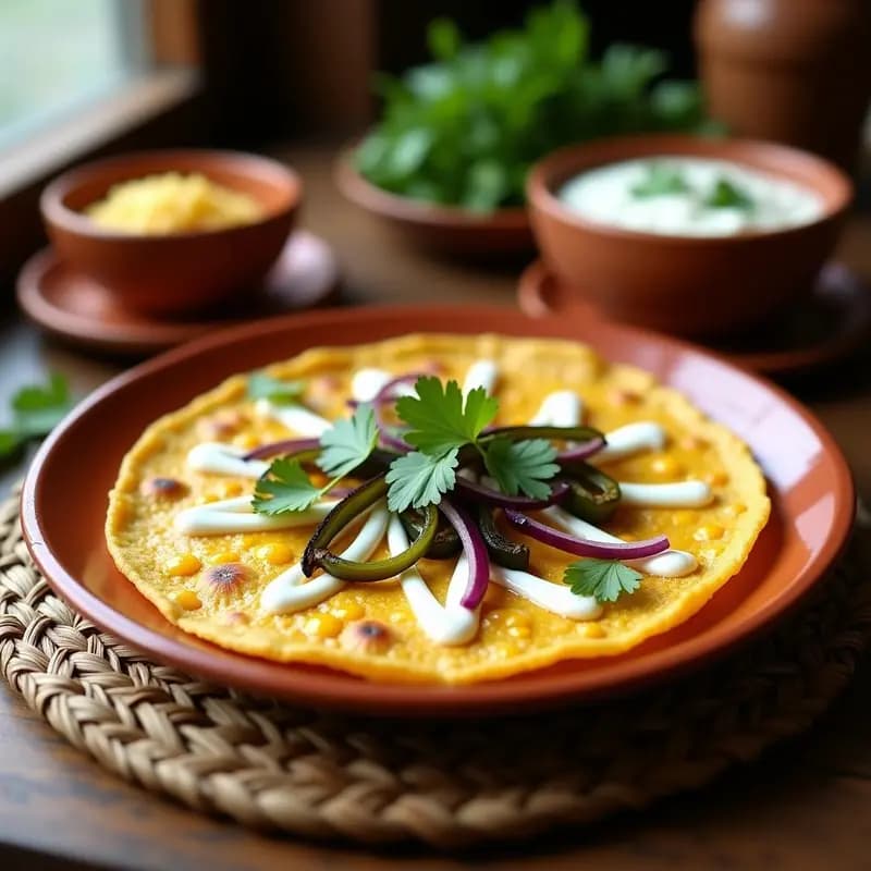 Tortilla de Elote con Rajas y Crema: Desayuno Mexicano Dulce y Salado