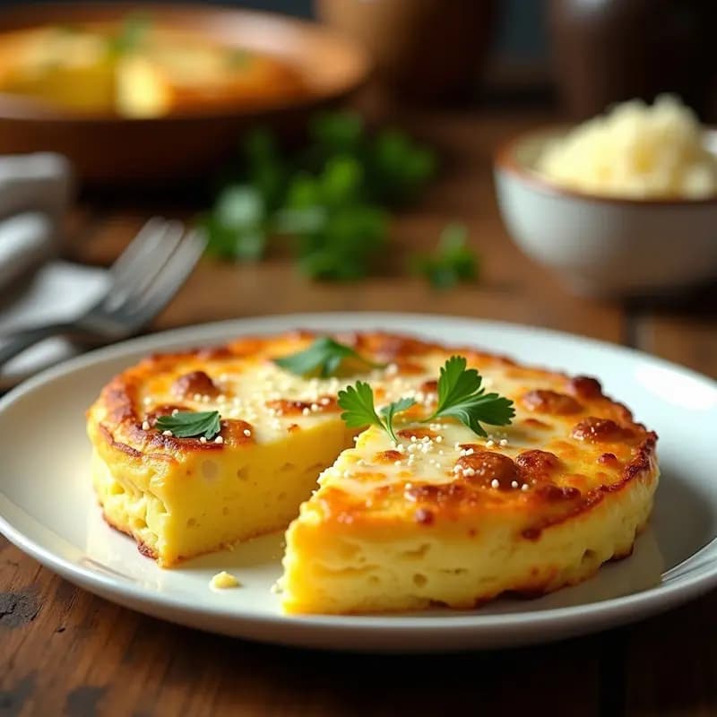 Tortilla de Espaguetis con Huevos y Queso Parmesano: Receta Italiana en Sartén para Aprovechar Sobras