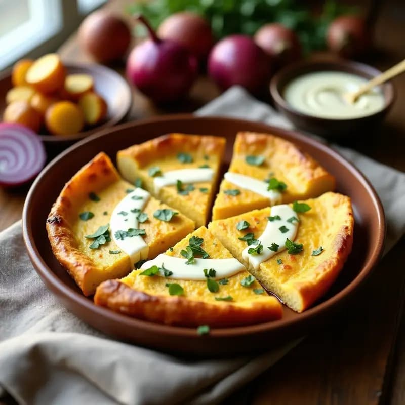 Tortilla Española con Aioli Vegano: Receta Tradicional Sin Huevos y en 20 Minutos