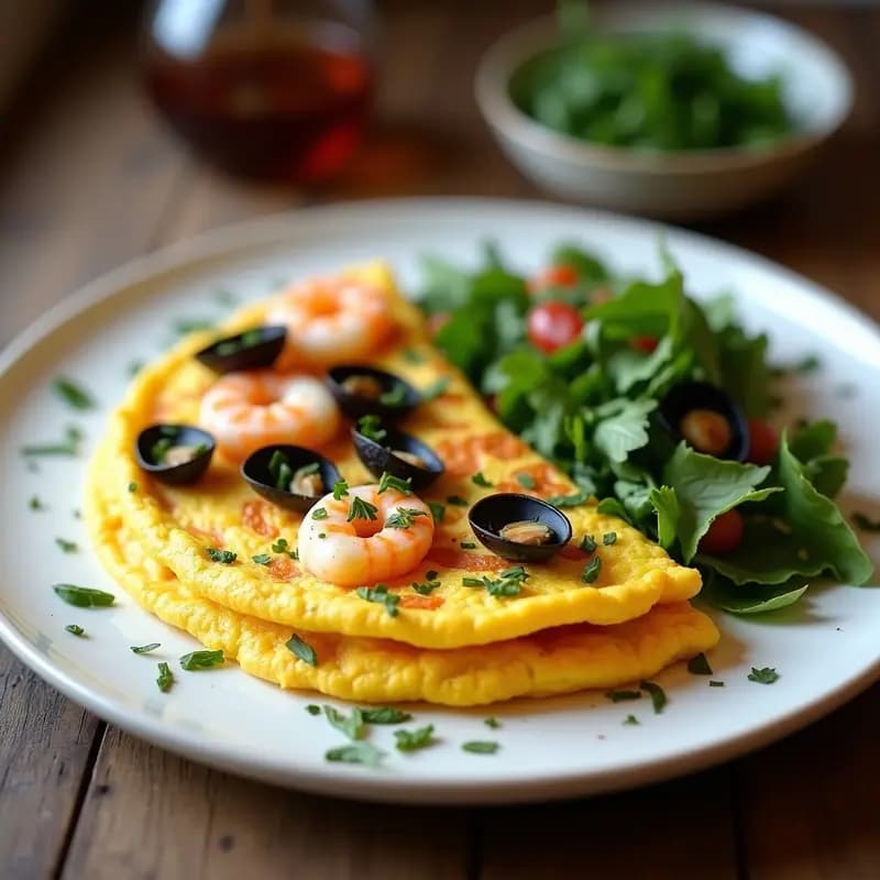 Tortilla Española con Algas y Marisco: Receta Fácil y Alta en Proteínas