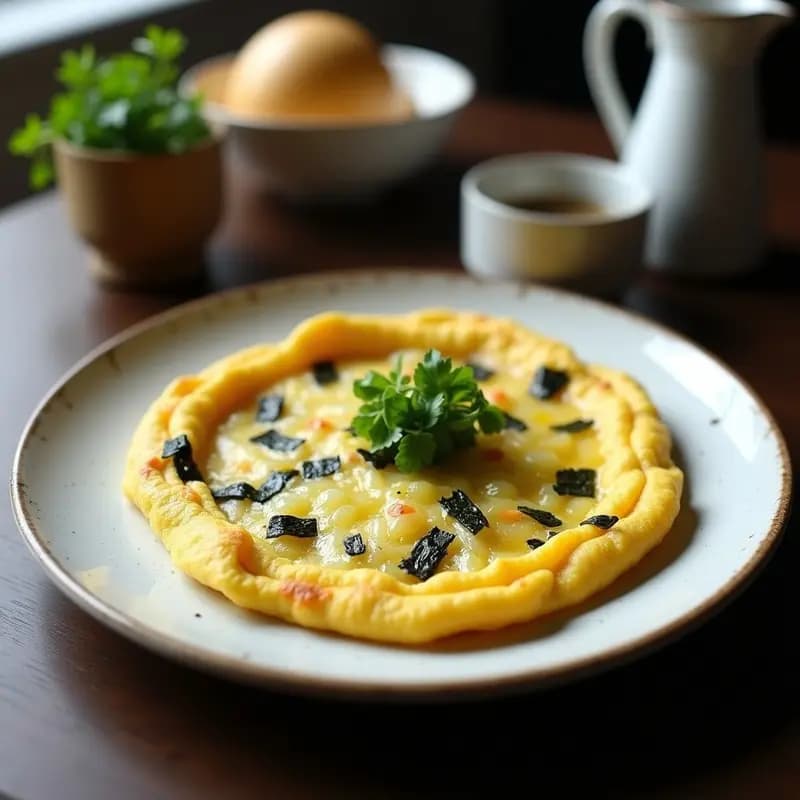 Tortilla Española con Algas Nori: Receta Fusion con Técnica Japonesa en Sartén