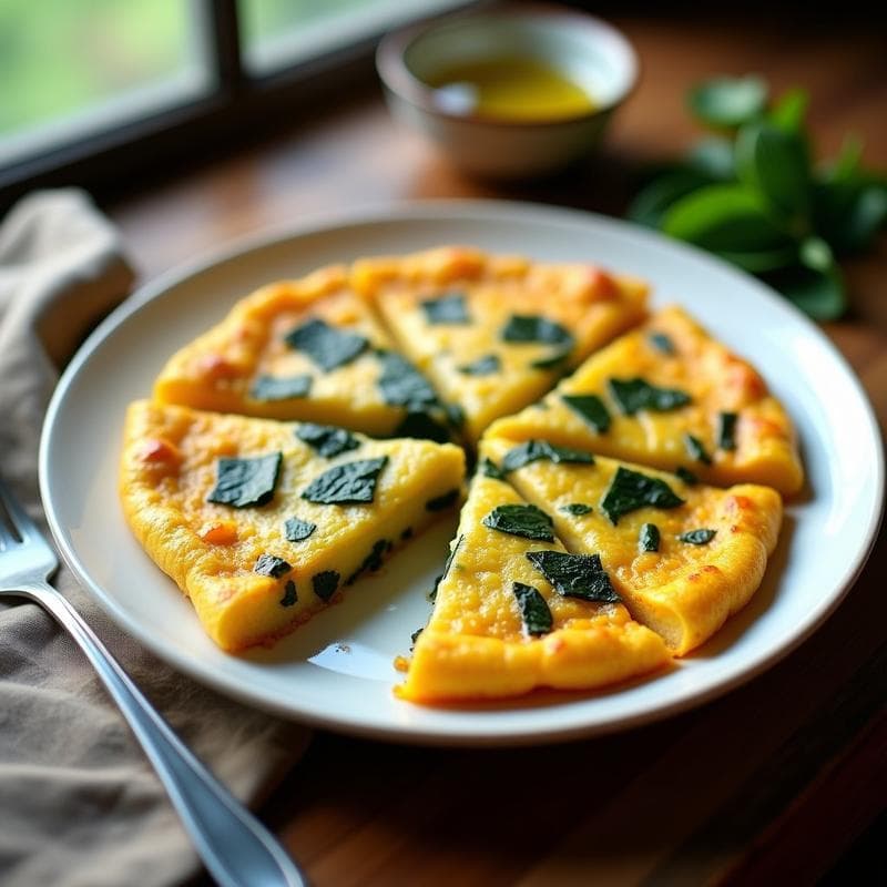 Tortilla Española con Algas Wakame: Receta Tradicional con Toque Japonés en 25 Minutos