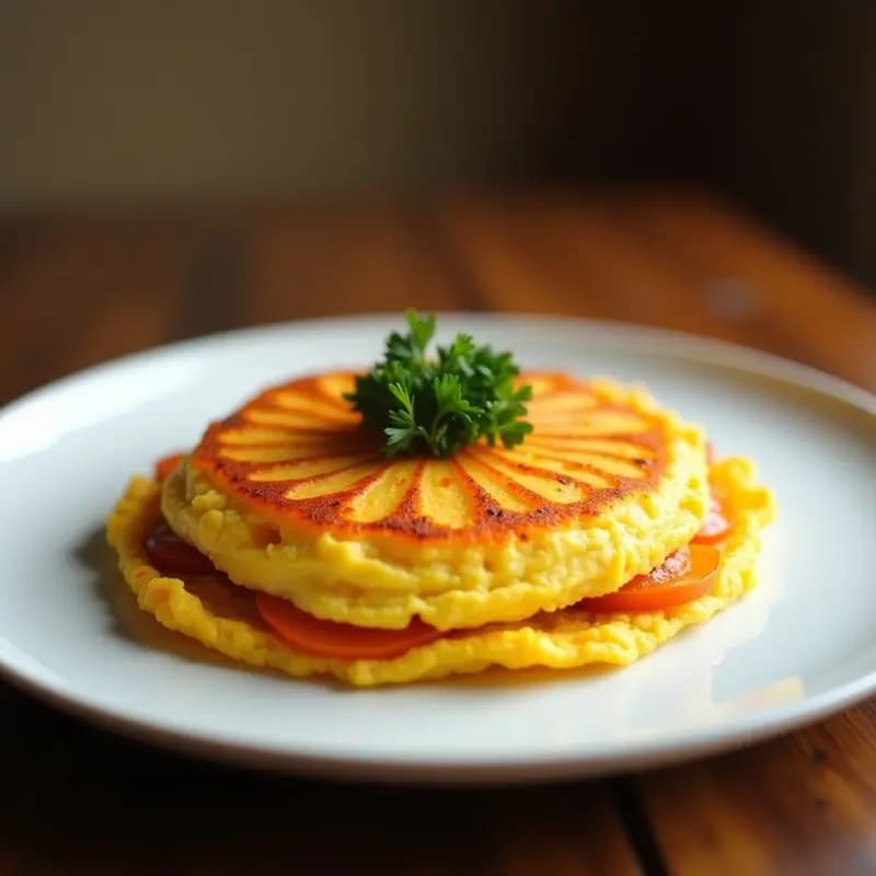 Tortilla Española de Batata y Azafrán: Receta Gourmet con Toque Dorado en 30 Minutos