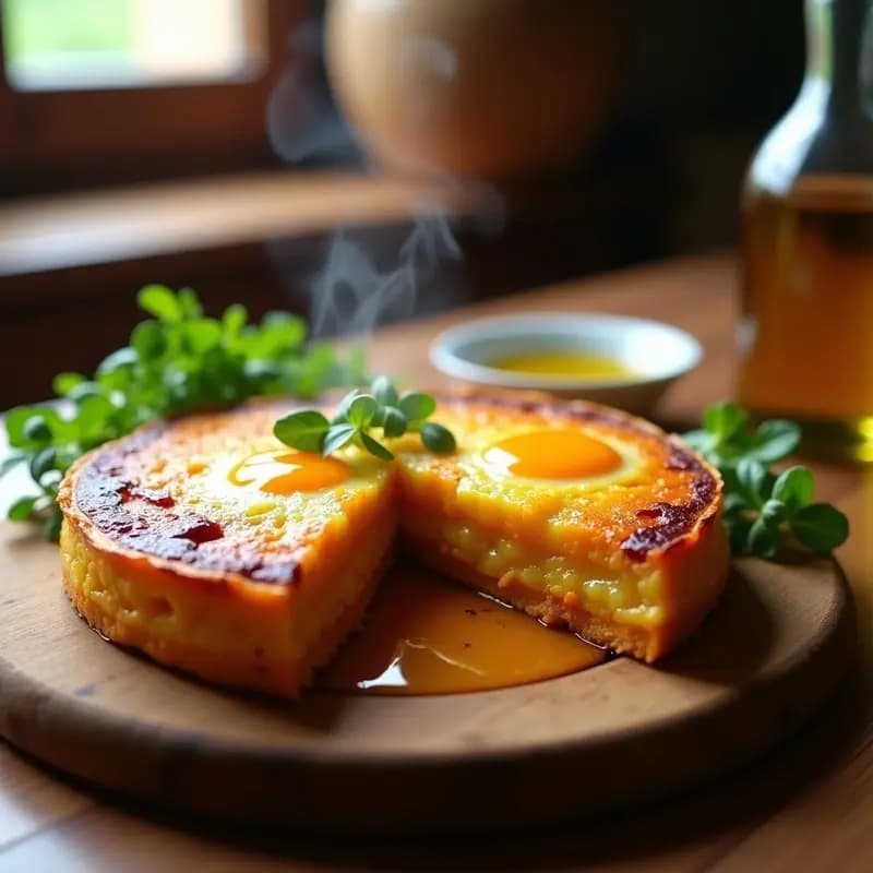 Tortilla Española de Batata: Receta en Olla Lenta con Yema Cremosa y Sin Freír