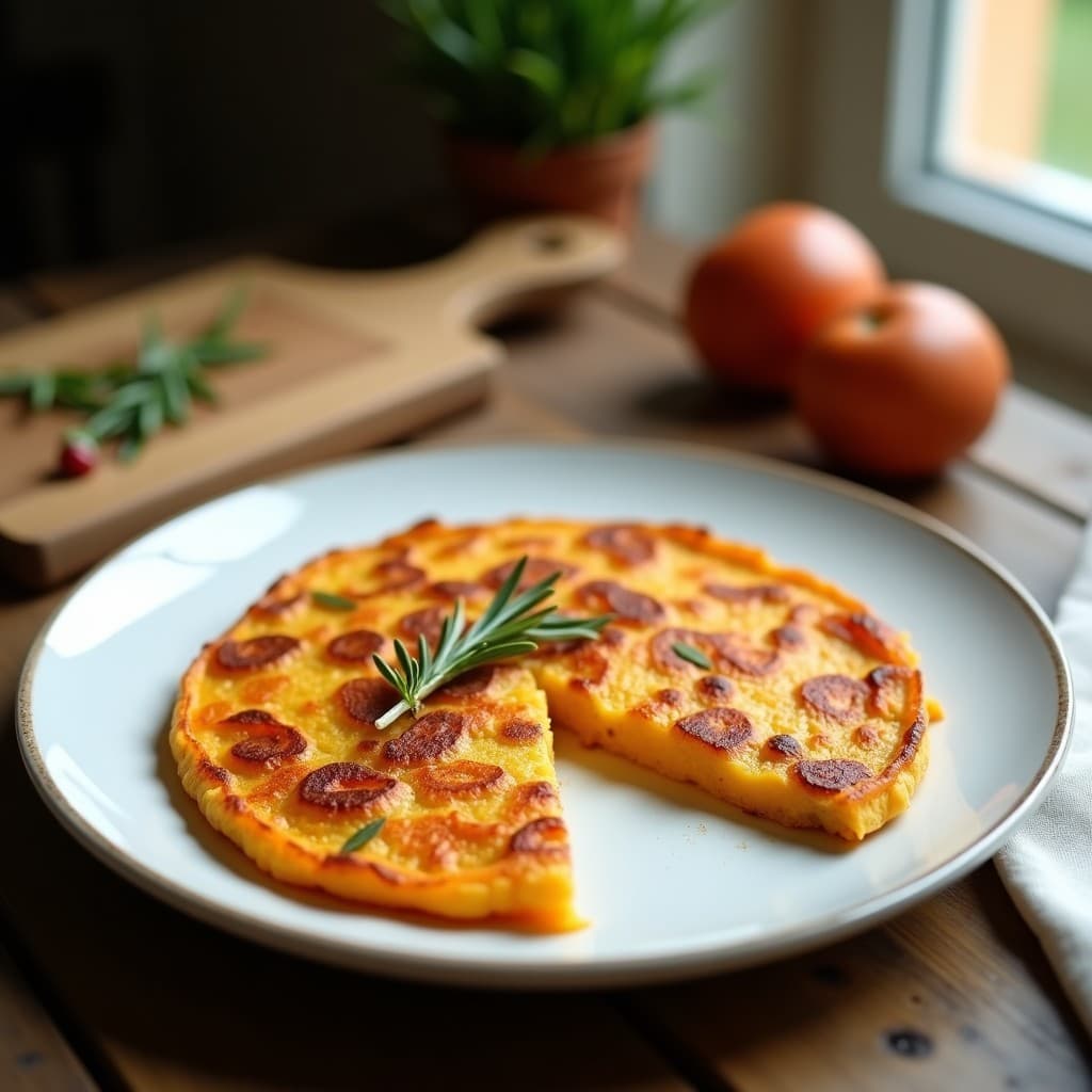 Tortilla Española de Batata y Pimiento de Padrón: Receta Sin Huevos en Airfryer