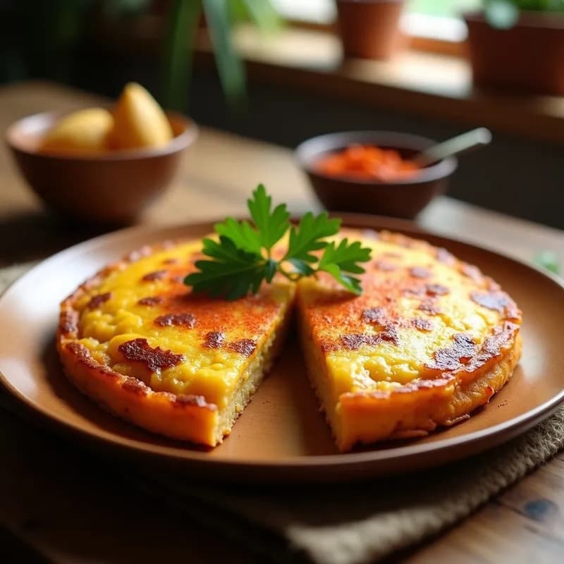 Tortilla Española de Boniato Vegana: Receta Sin Huevos y Alta en Fibra