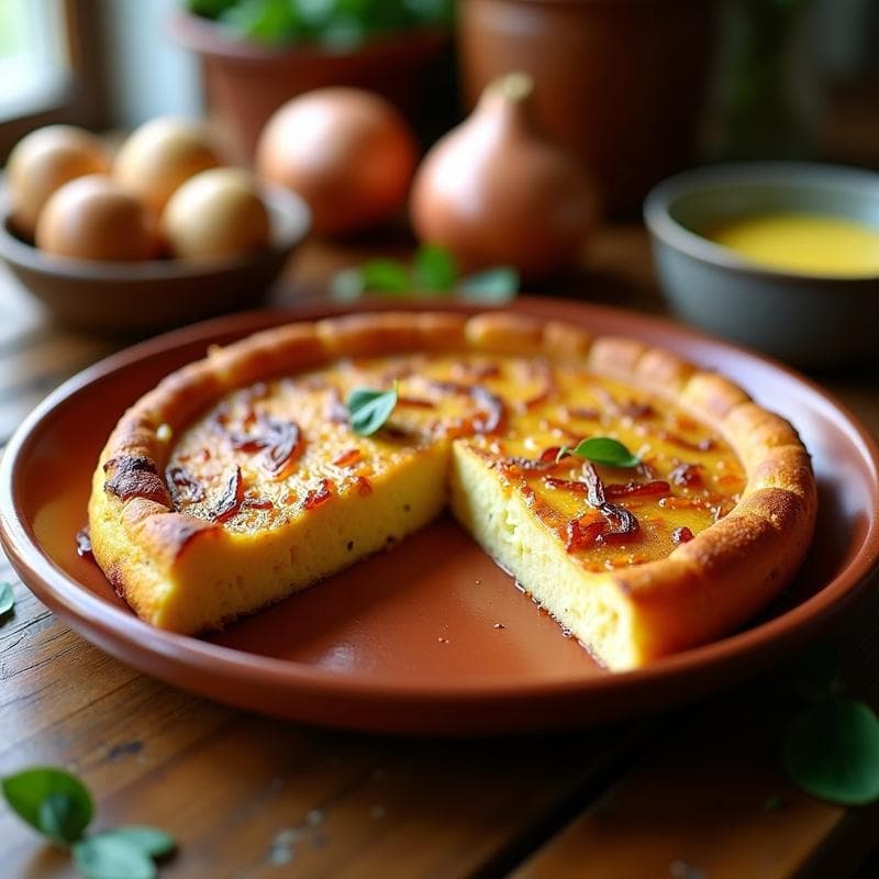 Tortilla Española con Cebolla Caramelizada: Receta en Ollas Superpuestas con Toque Gourmet
