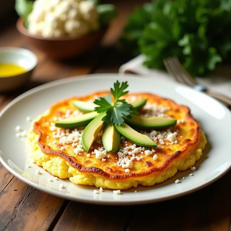 Tortilla Española de Coliflor: Receta Keto con Bajo Carbohidrato y Alto en Proteína