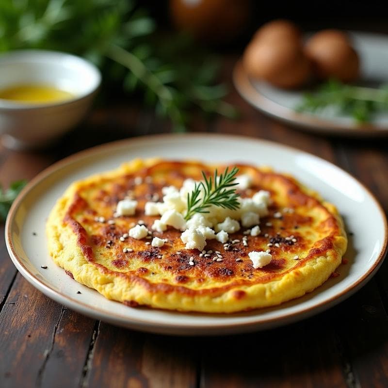 Tortilla Española de Coliflor y Zaatar: Receta en Airfryer Sin Patatas y Alta en Proteína
