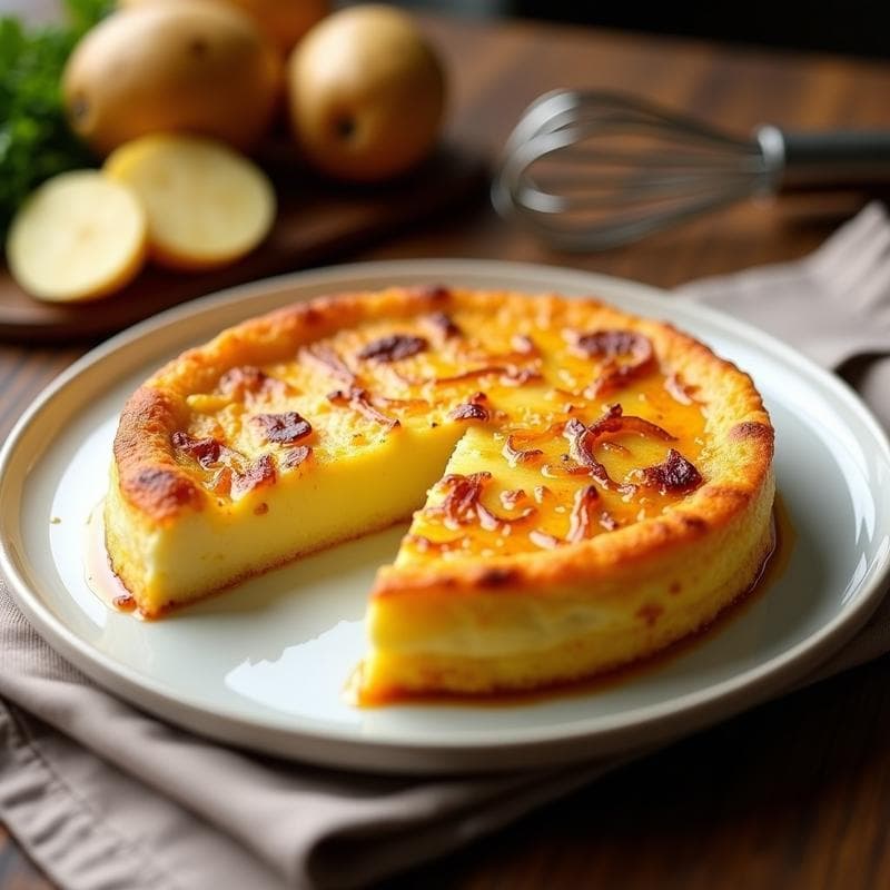 Tortilla de Patatas Cremosa: Receta Tradicional Española con el Secreto del Chef