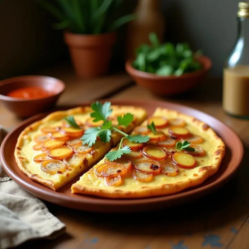 Tortilla Española Criolla Colombiana: Receta con Papas y Cebolla en 30 Minutos