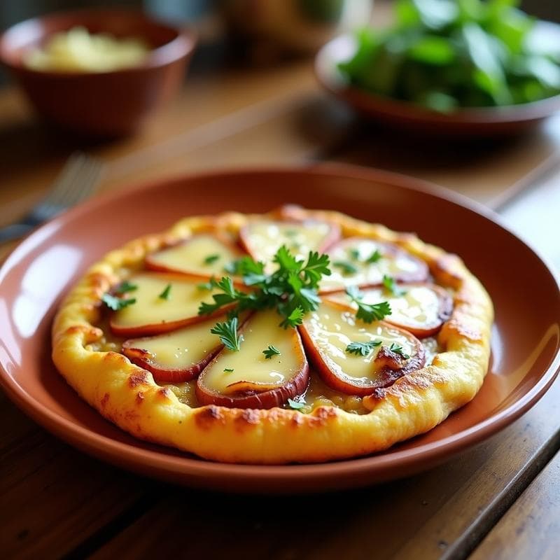 Tortilla Española con Queso Kveri: Receta Fusion Georgiano-Española en 20 Minutos