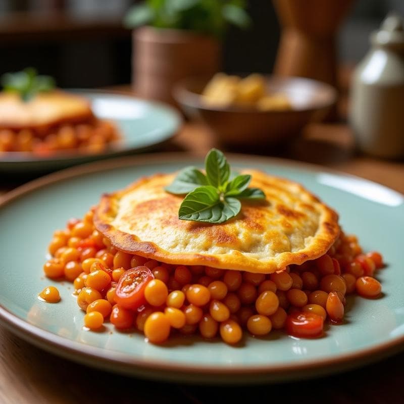 Tortilla Española de Lentejas Rojas: Receta Express en 15 Minutos con Alto Contenido en Proteína