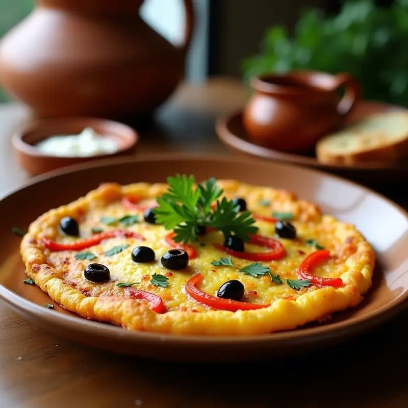 Tortilla Española Mediterránea: Receta en Airfryer con Pimientos Asados y Aceitunas