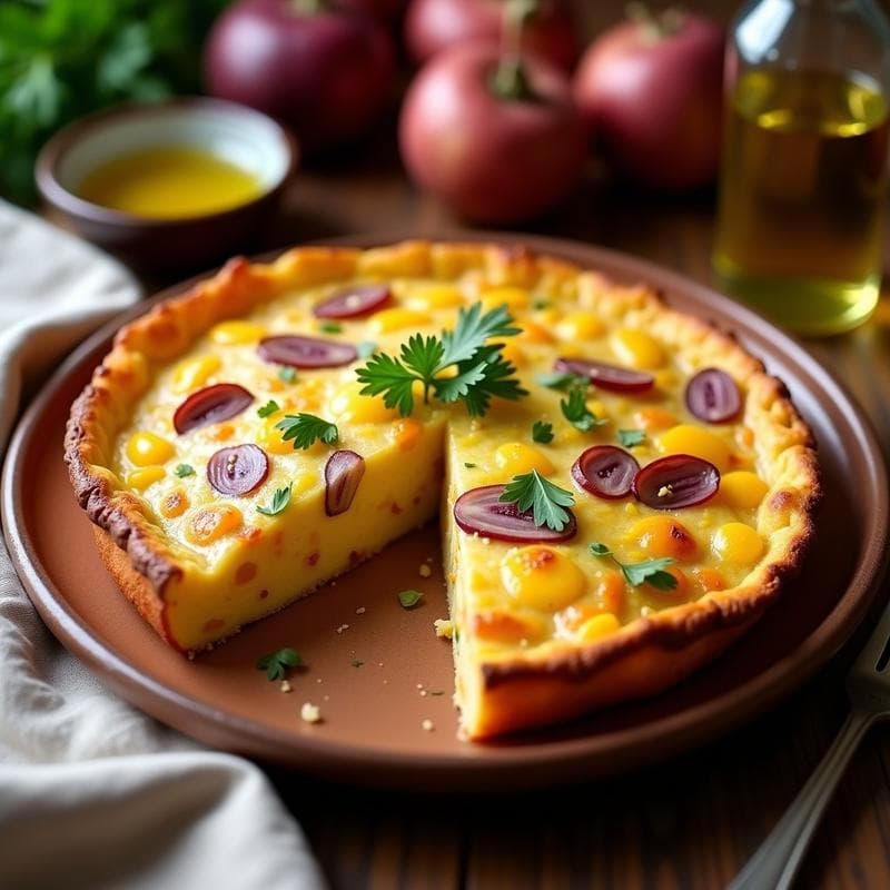 Tortilla Española de Patata y Batata: Receta Express en 15 Minutos con Truco Crujiente