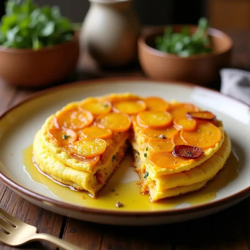 Tortilla Española de Patata y Batata con Trufa: Receta Gourmet Fácil y Rápida