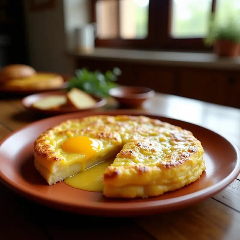 Tortilla Española con Patata y Cebolla: Receta Perfecta en Olla GM con Yema Jugosa