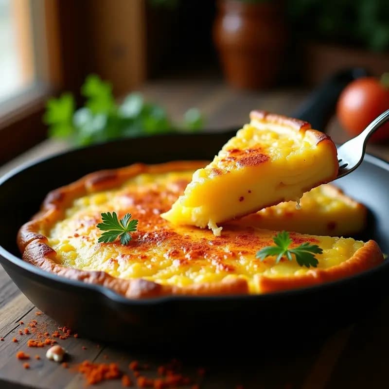 Tortilla Española de Patata Cepillada: Receta Crujiente y Sin Aceite en Sartén Antiadherente