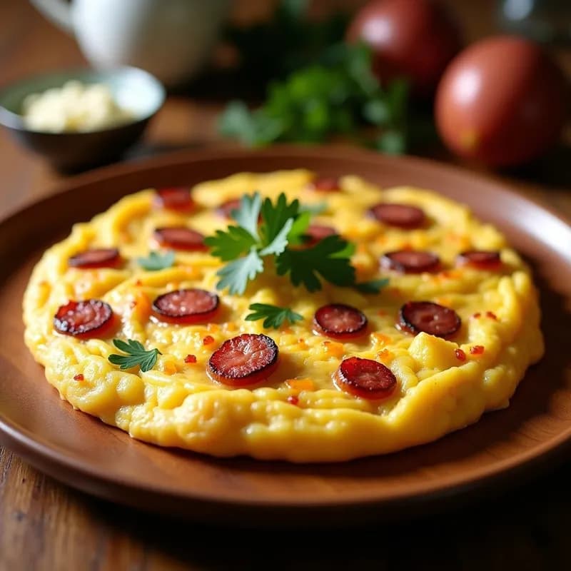 Tortilla Española de Patata y Chorizo Ahumado: Receta Tradicional con Toque Gourmet