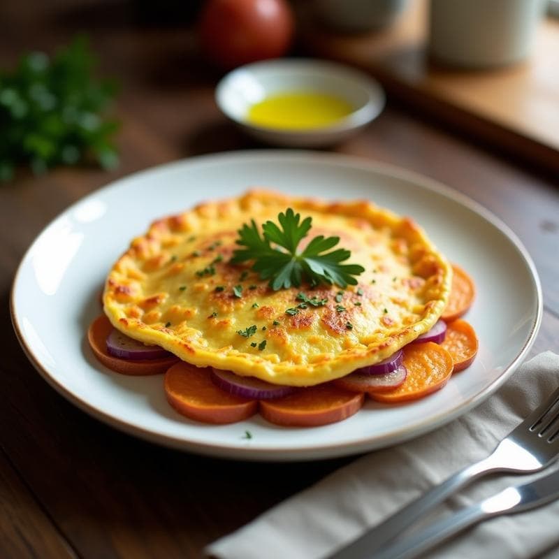 Tortilla Española de Patata Dulce: Receta Innovadora Sin Gluten y Alta en Fibra