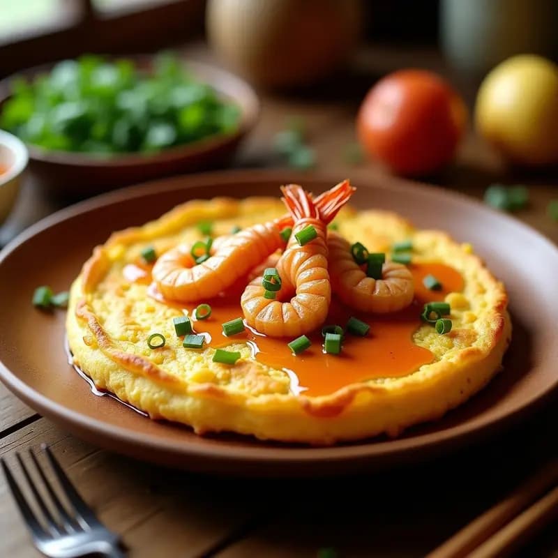 Tortilla Española con Ebi: Receta en Thermomix con Toque Japonés y Crujiente Exterior